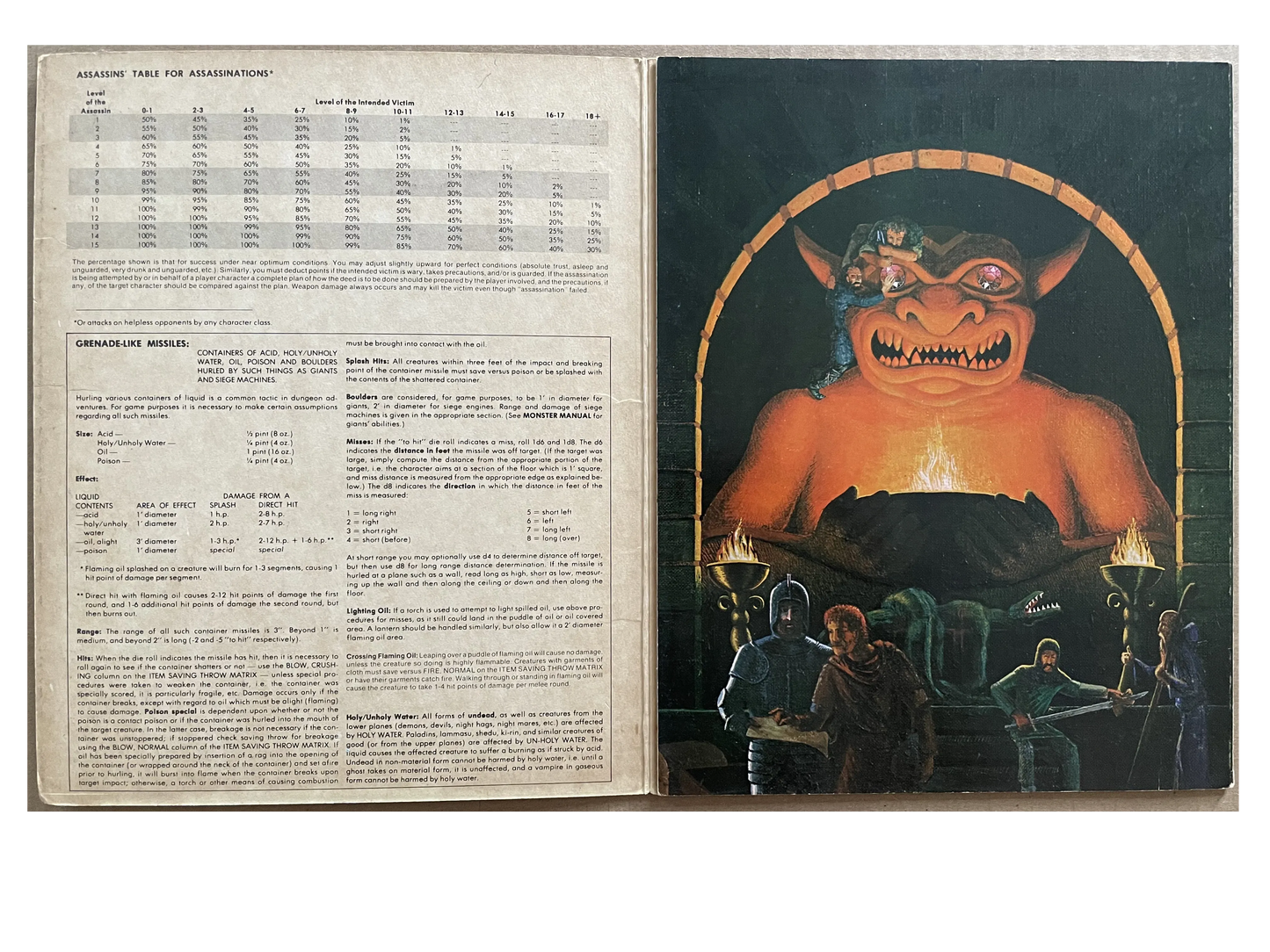 Dungeon Masters Screen REF1 9024 AD&D 1e - Lichyard Games