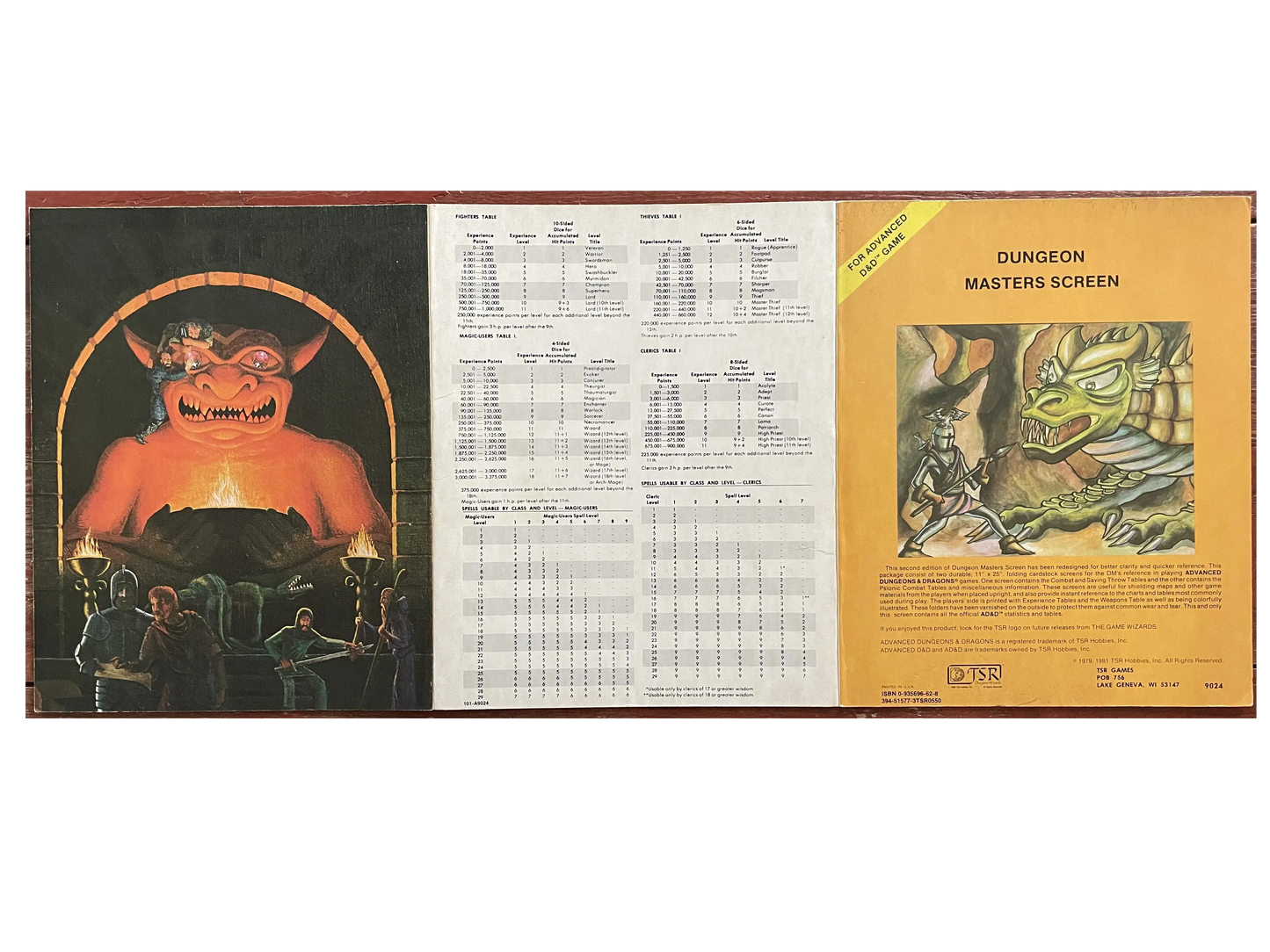 Dungeon Masters Screen REF1 9024 AD&D 1e - Lichyard Games