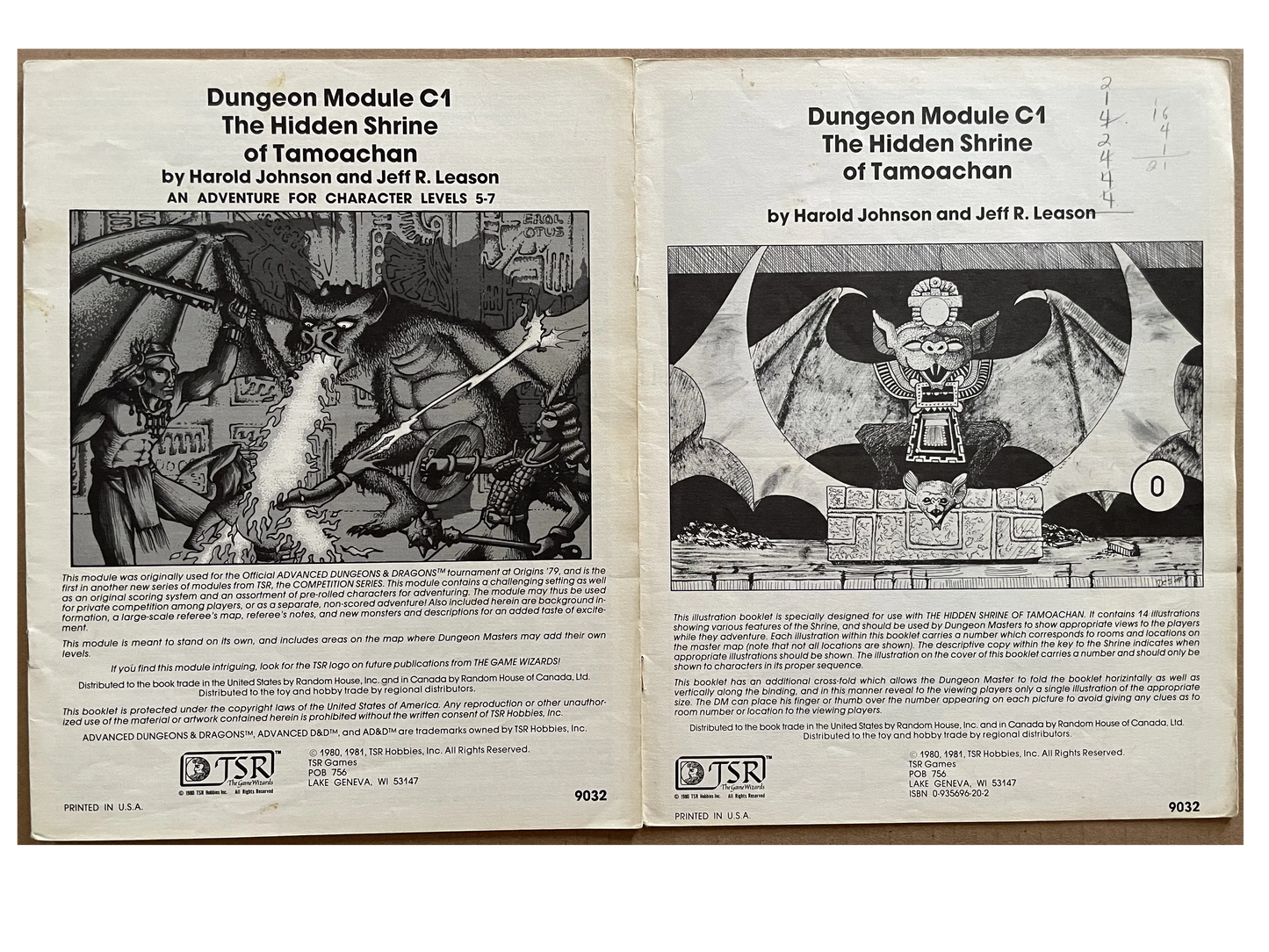 The Hidden Shrine of Tamoachan C1 9032 AD&D 1e - Lichyard Games