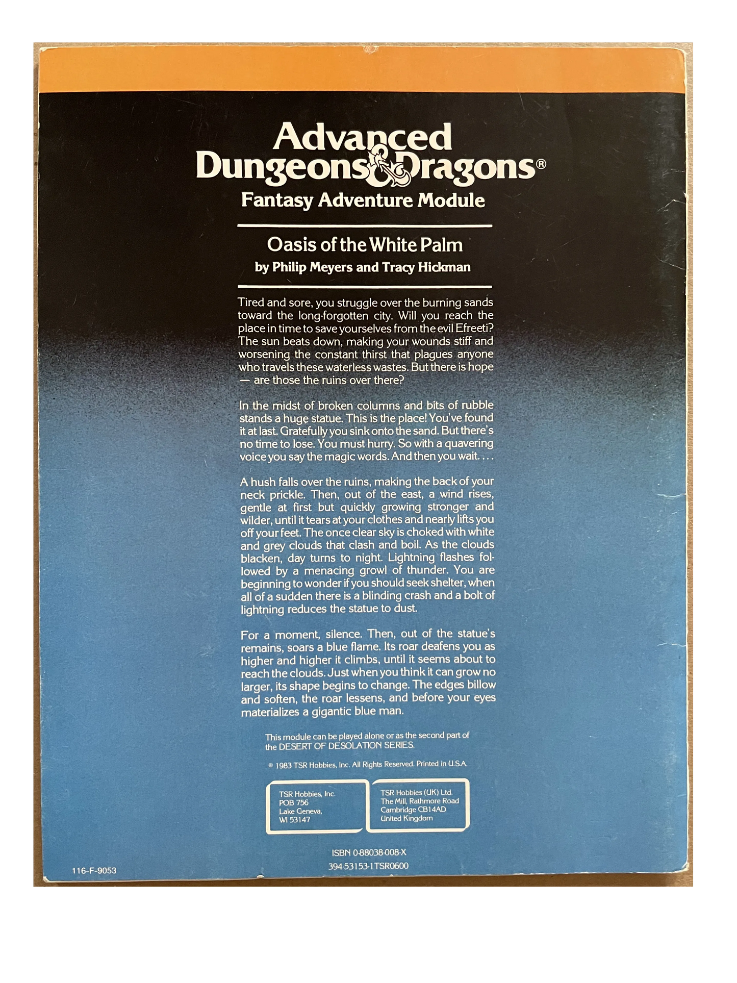 Oasis of the White Palm I4 9053 AD&D 1e - Lichyard Games