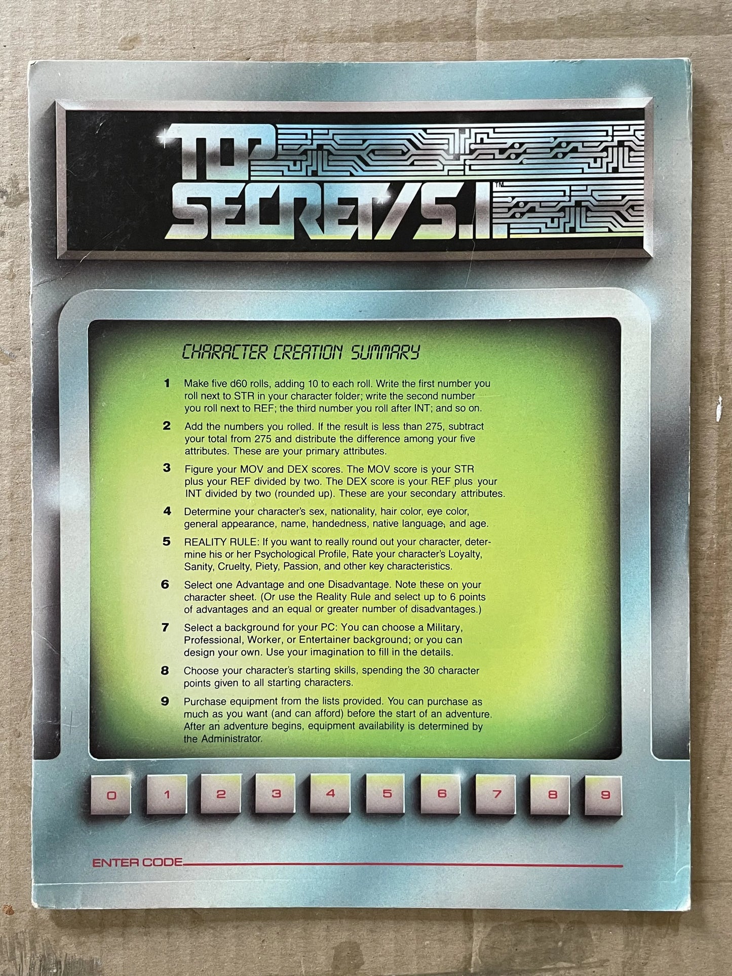 Administrators Guide Top Secret/S.I. - Lichyard Games