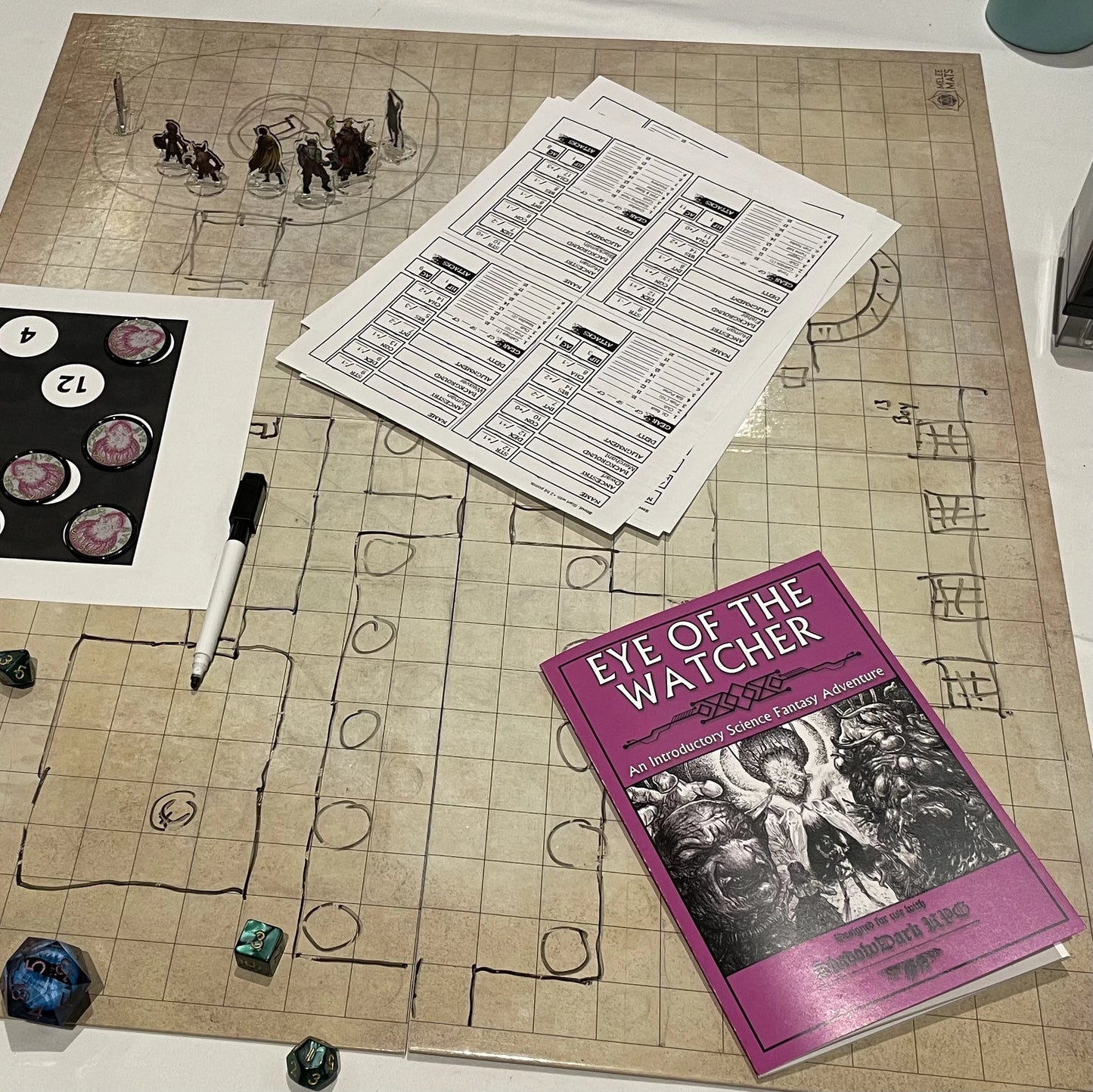 Eye of the Watcher + 10 Luck Tokens for Shadowdark RPG (Physical Copy + PDF)