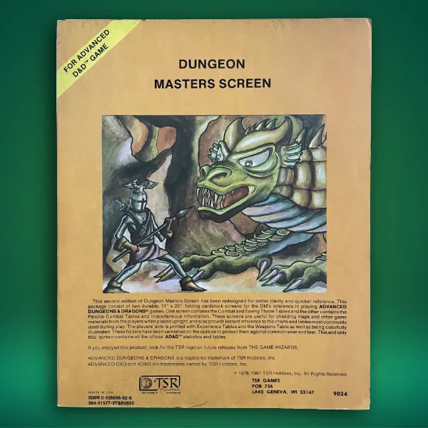 Dungeon Masters Screen REF1 9024 AD&D 1e - Lichyard Games