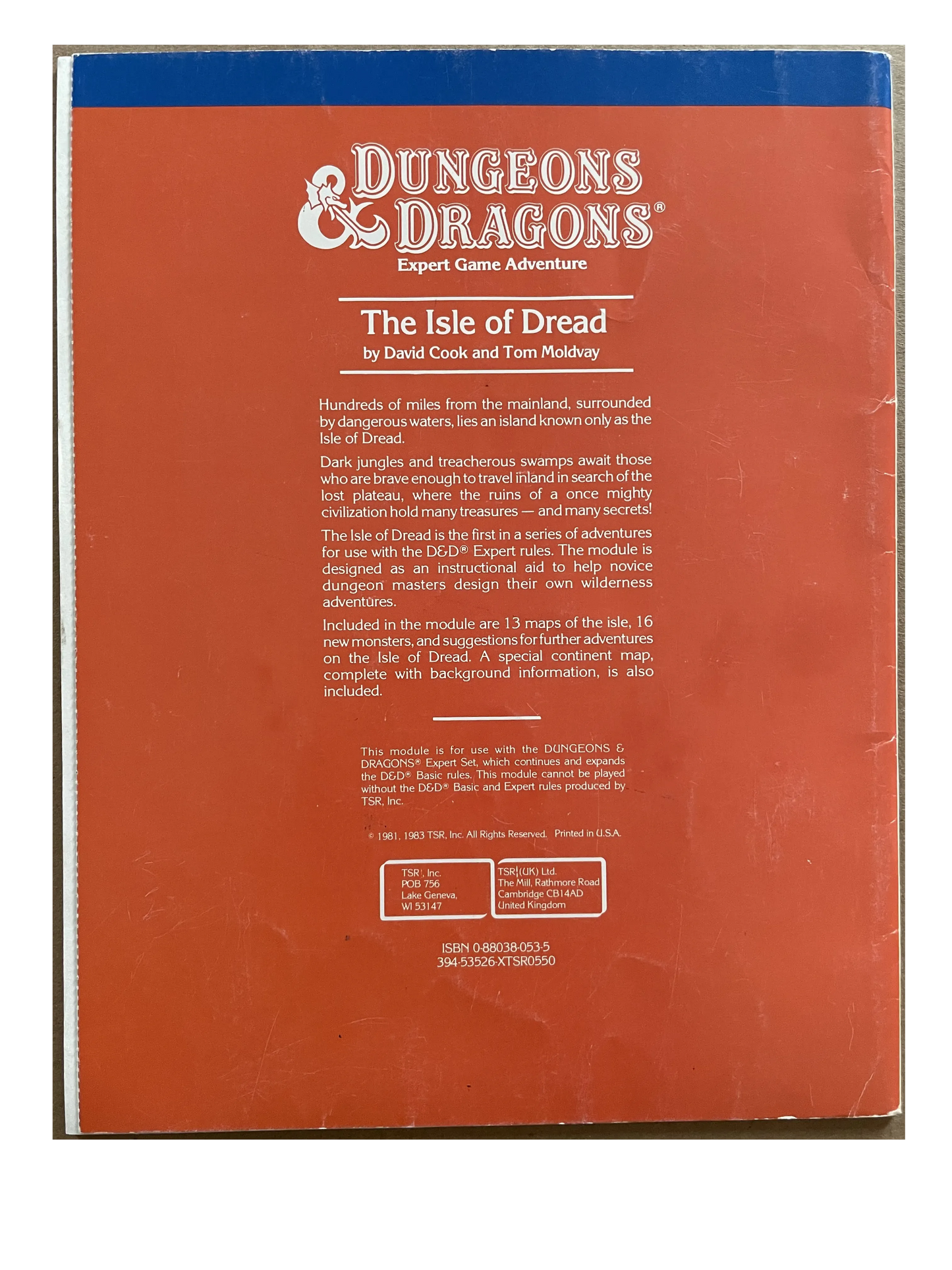 The Isle of Dread X1 9043 Dungeons & Dragons - Lichyard Games