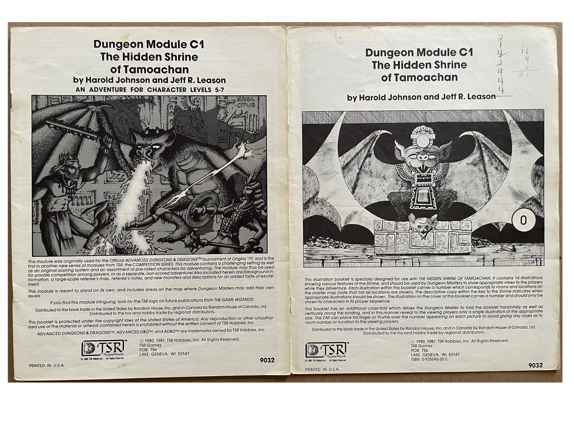 The Hidden Shrine of Tamoachan C1 9032 AD&D 1e - Lichyard Games