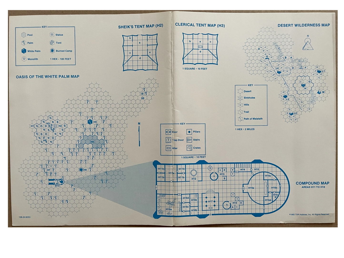 Oasis of the White Palm I4 9053 AD&D 1e - Lichyard Games