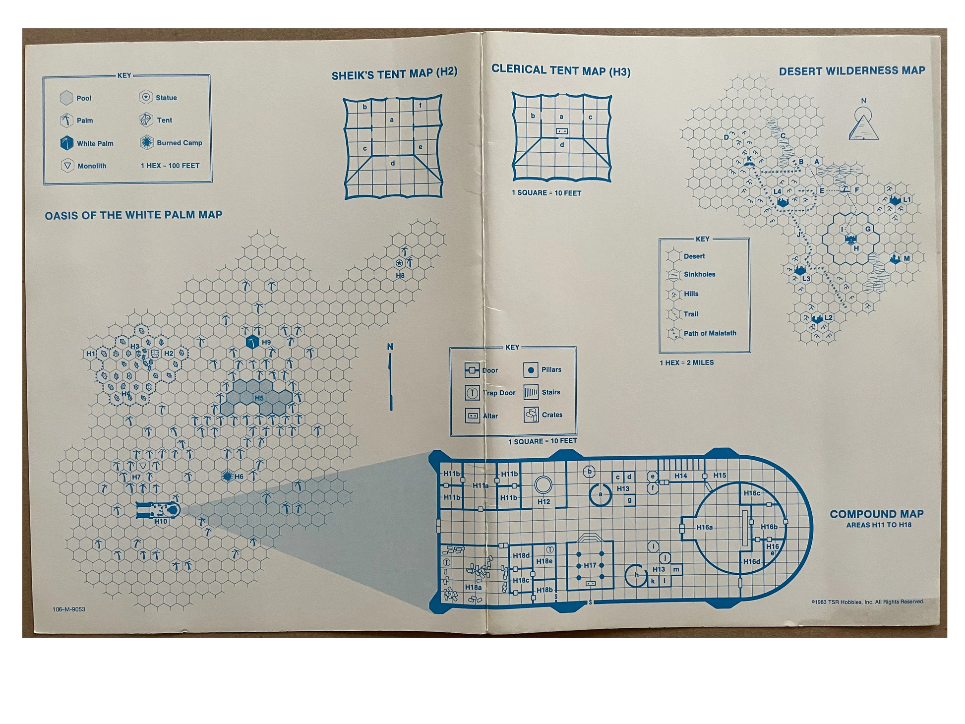 Oasis of the White Palm I4 9053 AD&D 1e - Lichyard Games
