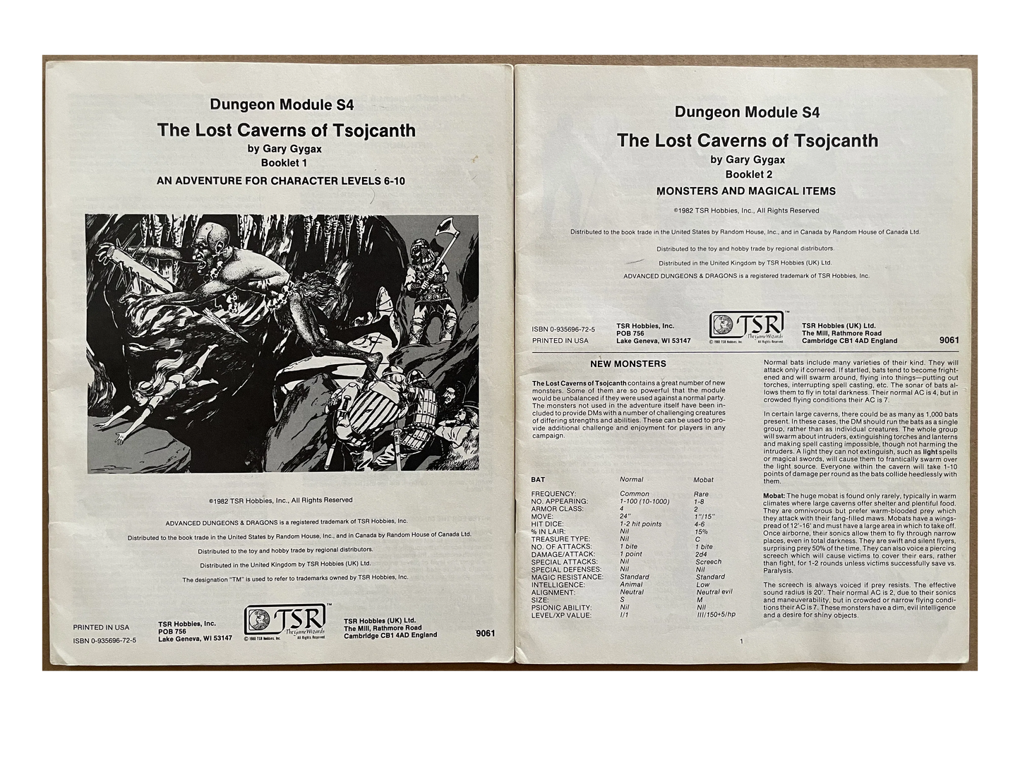The Lost Caverns of Tsojcanth S4 9061 AD&D 1e - Lichyard Games