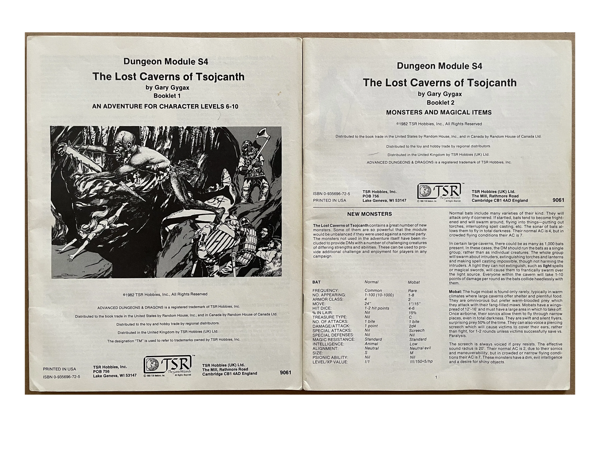 The Lost Caverns of Tsojcanth S4 9061 AD&D 1e - Lichyard Games