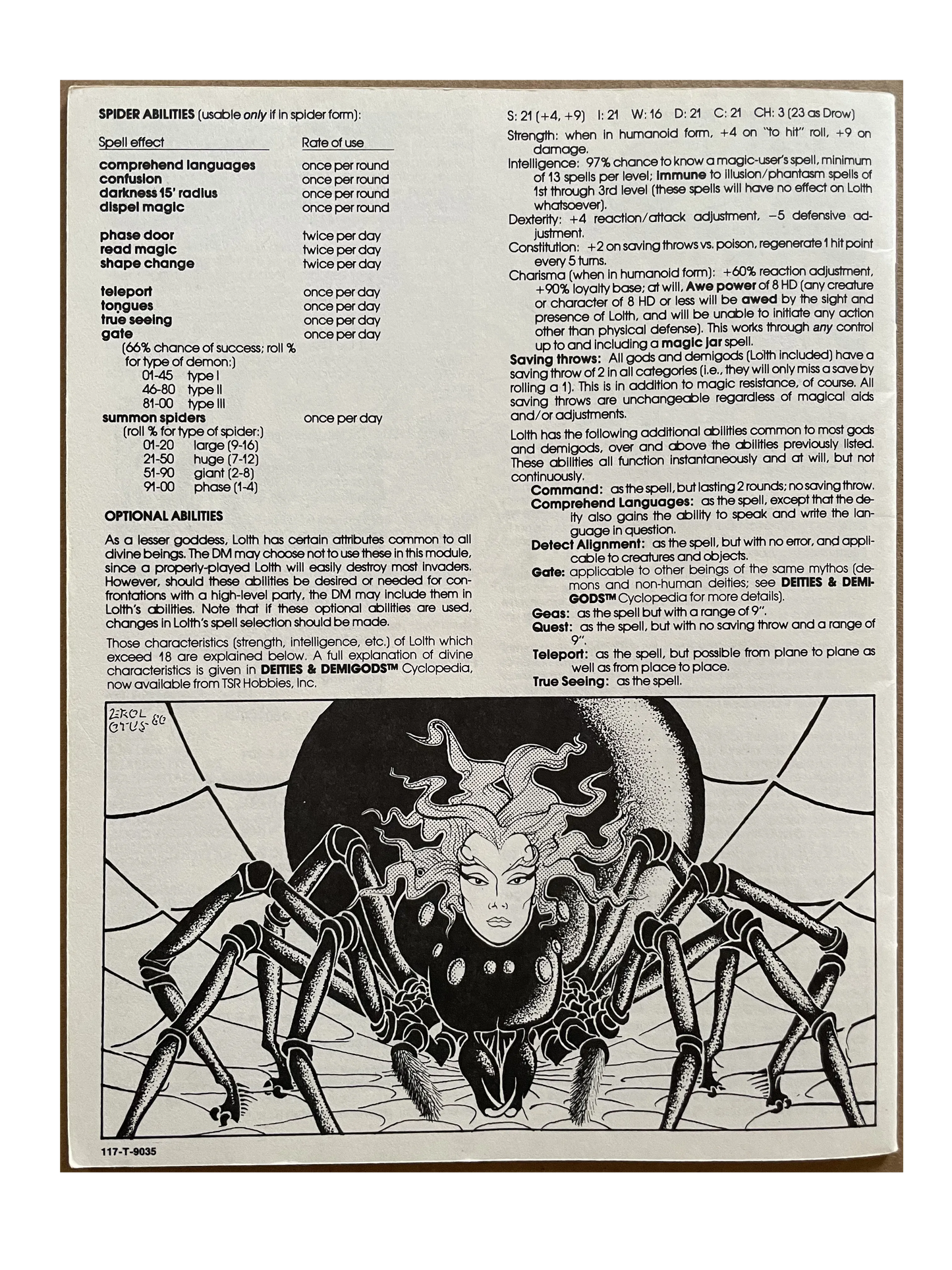 Queen of the Demonweb Pits Q1 9035 AD&D 1e - Lichyard Games