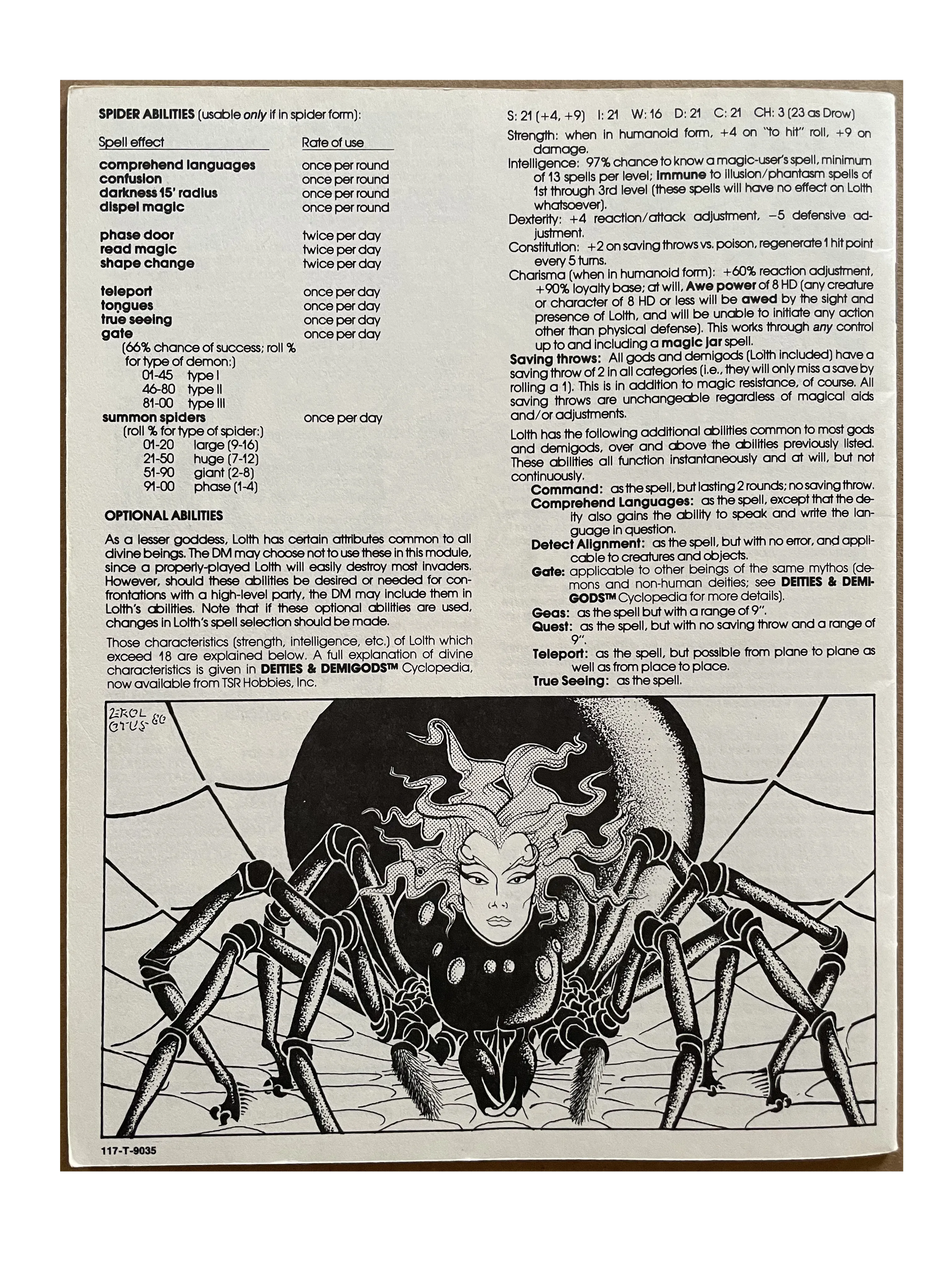 Queen of the Demonweb Pits Q1 9035 AD&D 1e - Lichyard Games