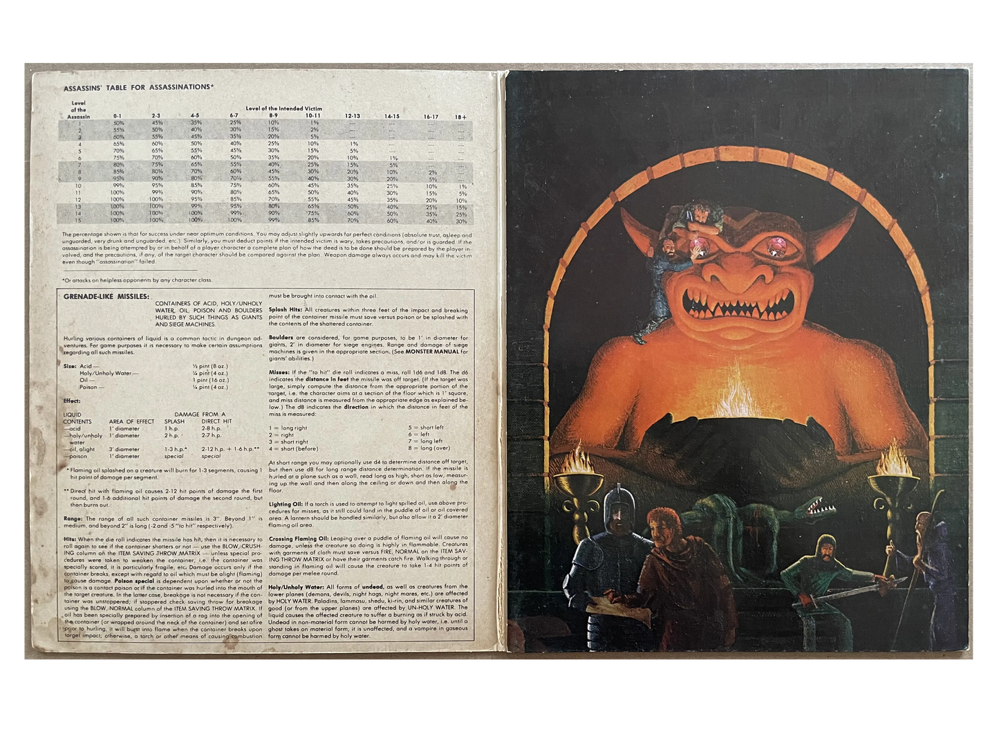 Dungeon Masters Screen REF1 9024 AD&D 1e - Lichyard Games