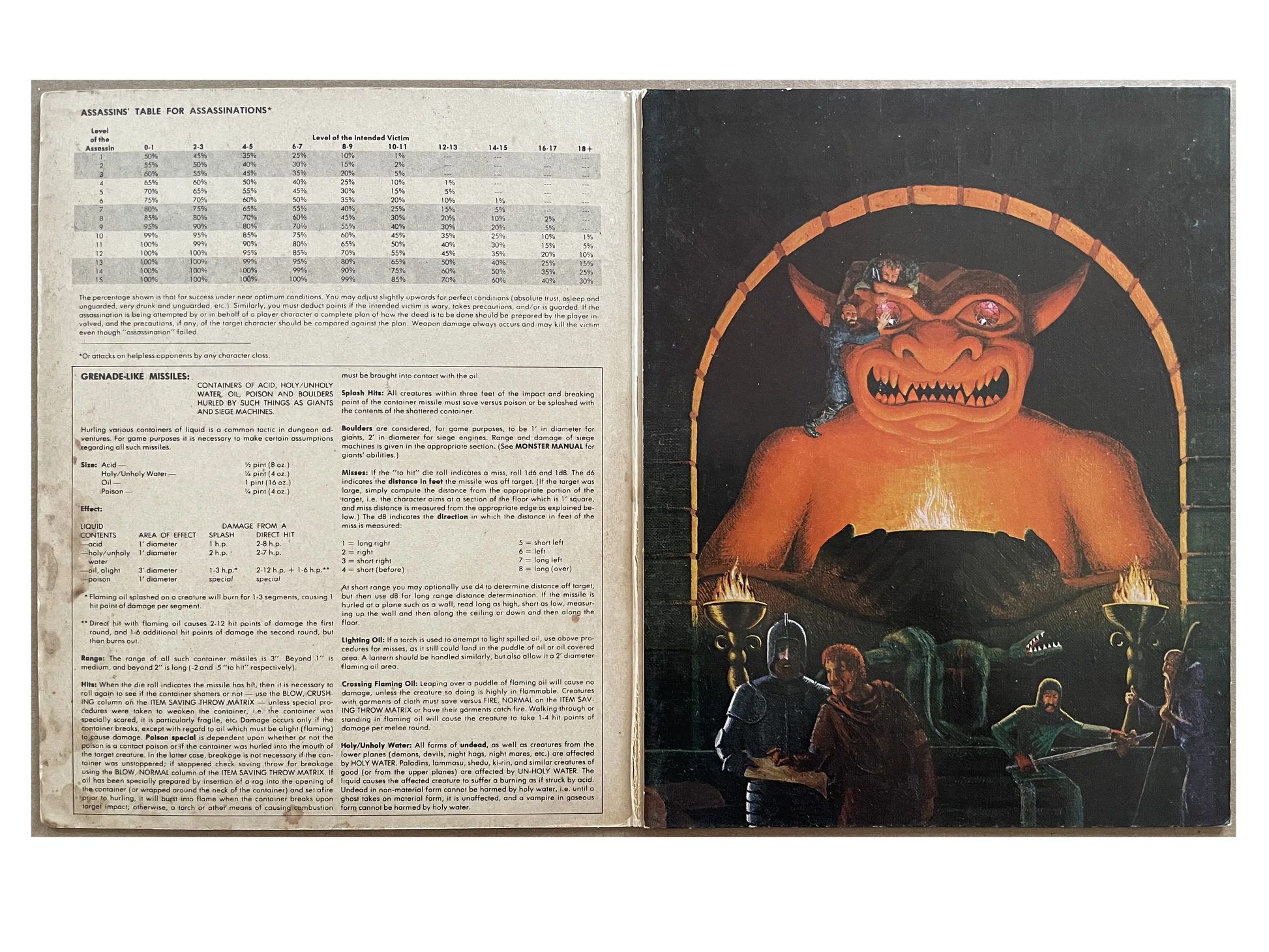 Dungeon Masters Screen REF1 9024 AD&D 1e - Lichyard Games