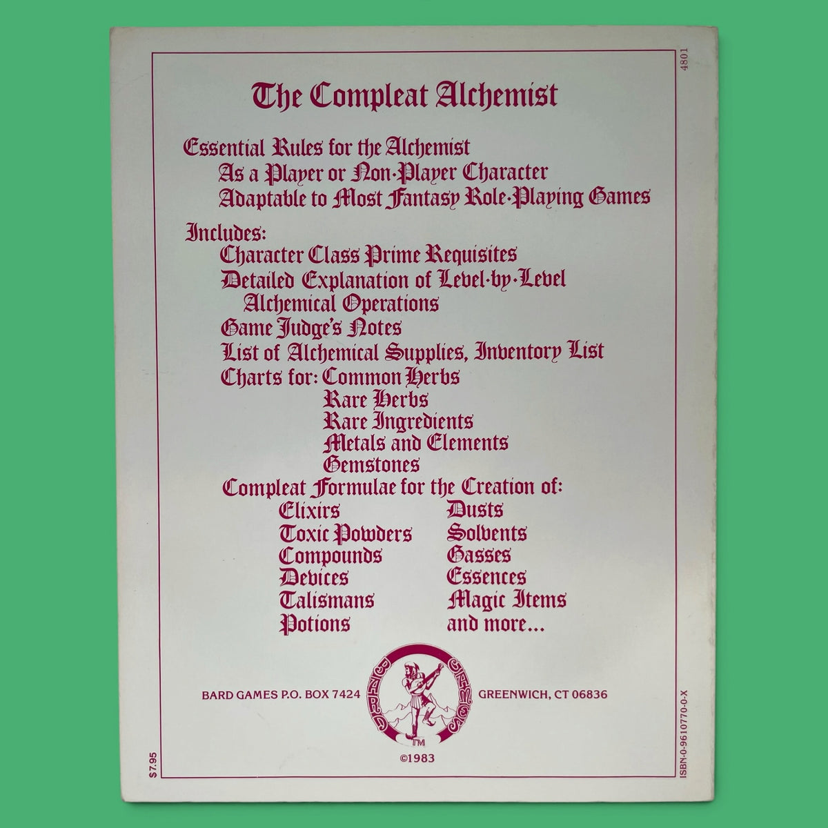 The Compleat Alchemist Bard Games