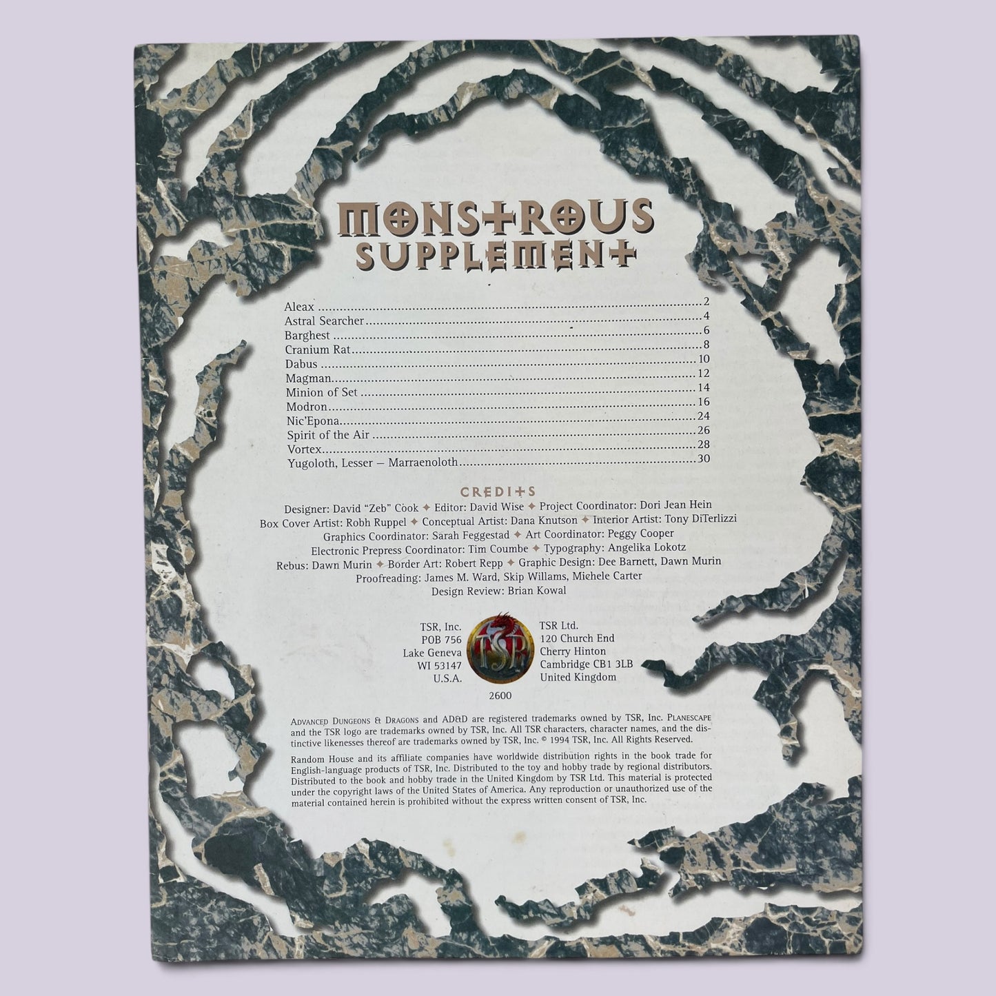 Planescape Campaign Box Set 2600 AD&D 2e (1st Printing)