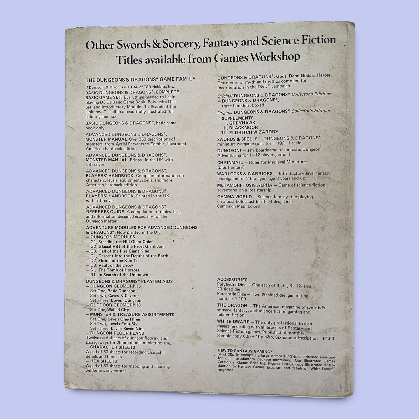 Dungeons & Dragons Basic Set Rulebook Holmes (UK Edition)