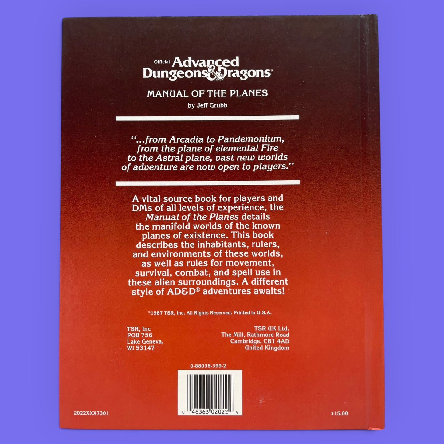Manual of the Planes 2022 Advanced Dungeons & Dragons 1e