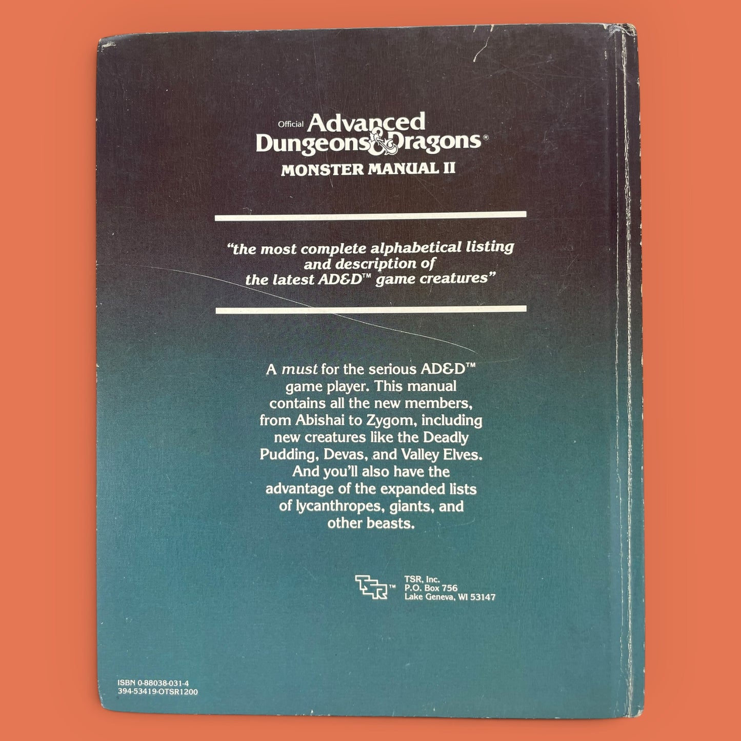 Monster Manual II 2016 Advanced Dungeons & Dragons 1e