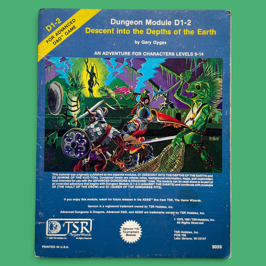Descent into the Depths of the Earth D1-2 AD&D 1e
