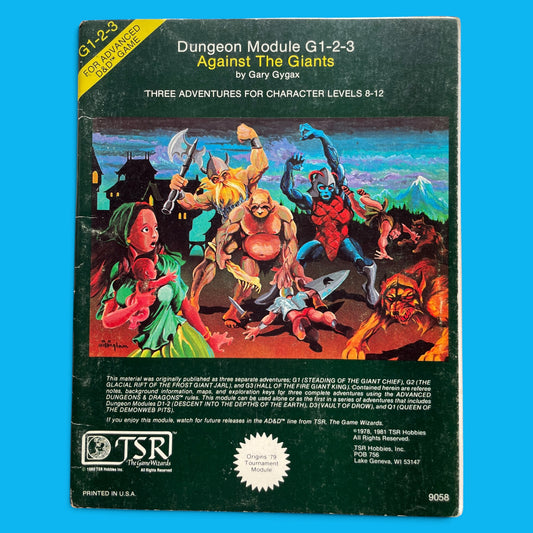 Against the Giants G1-2-3 Advanced Dungeons & Dragons 1e