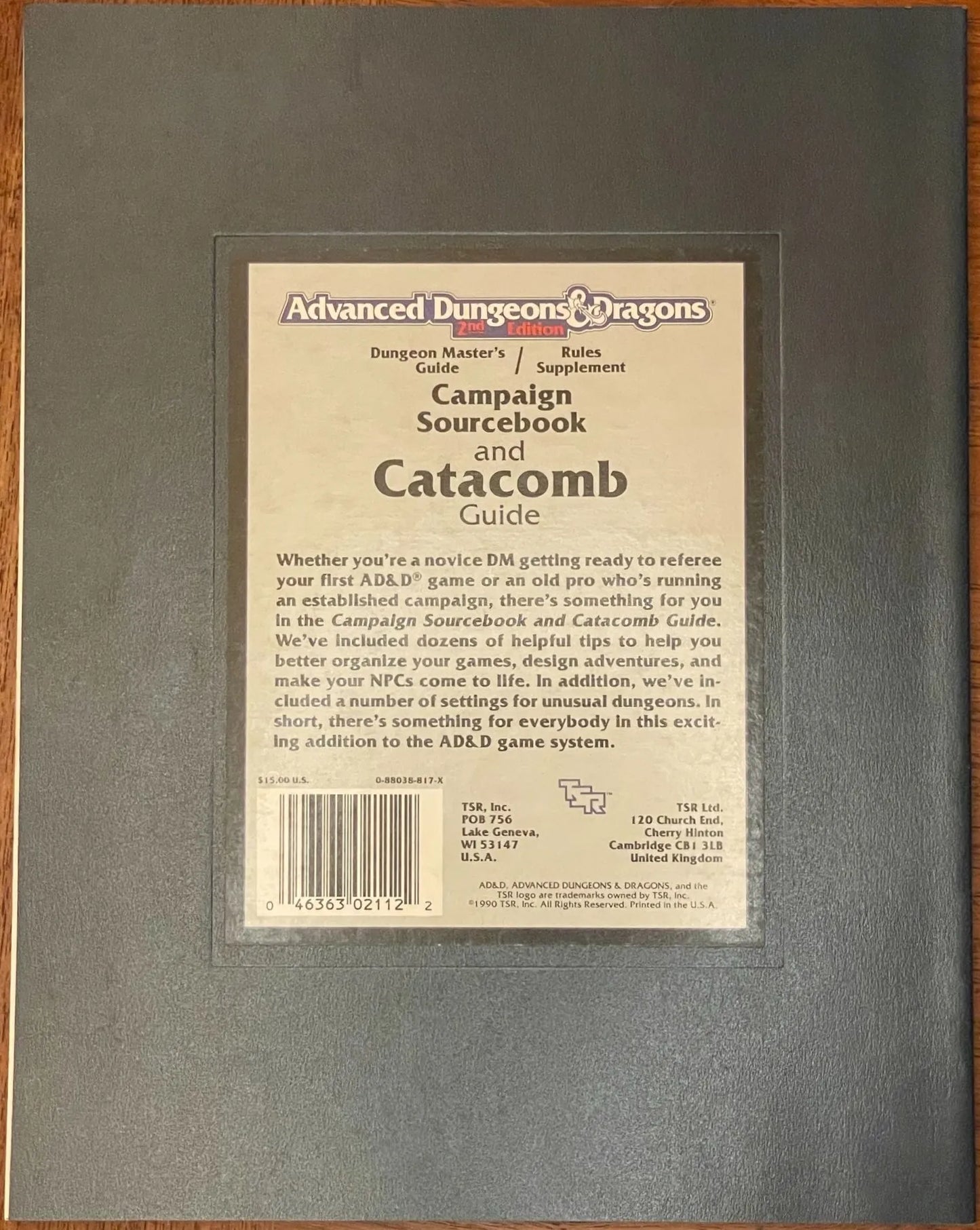 Campaign Sourcebook and Catacomb Guide DMGR1 2112 AD&D 2e - Lichyard Games