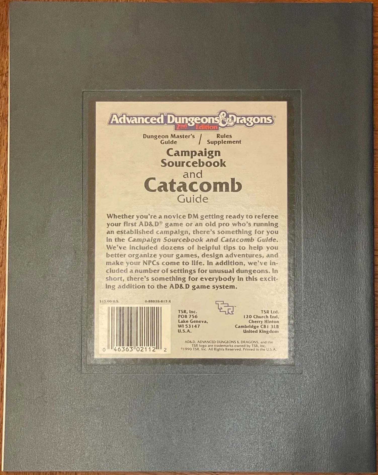 Campaign Sourcebook and Catacomb Guide DMGR1 2112 AD&D 2e - Lichyard Games