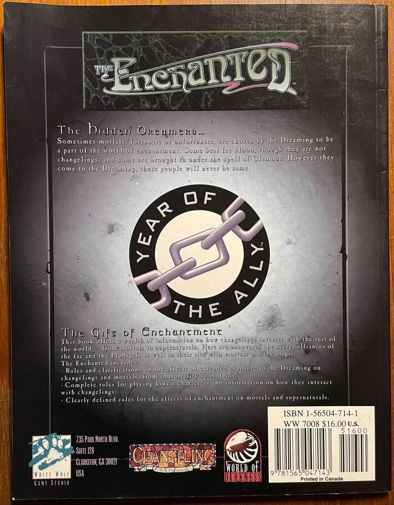 The Enchanted Changeling: The Dreaming White Wolf - Lichyard Games