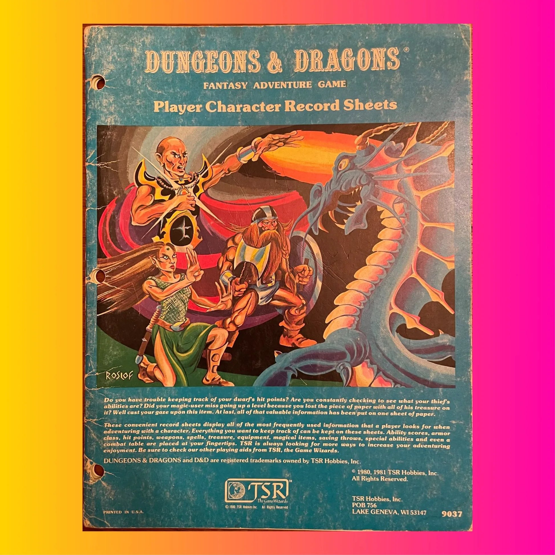 Player Character Record Sheets 9037 Dungeons & Dragons - Lichyard Games