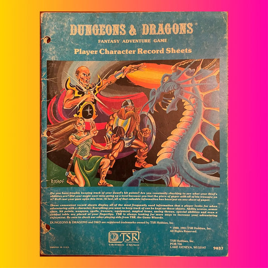 Player Character Record Sheets 9037 Dungeons & Dragons - Lichyard Games