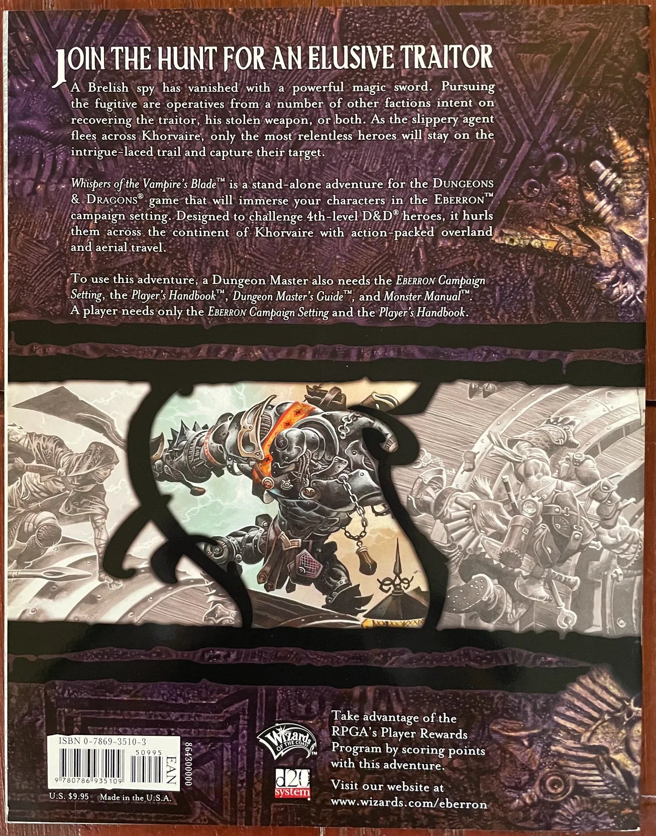 Whispers of the Vampire's Blade Eberron Dungeons & Dragons 3.5 - Lichyard Games