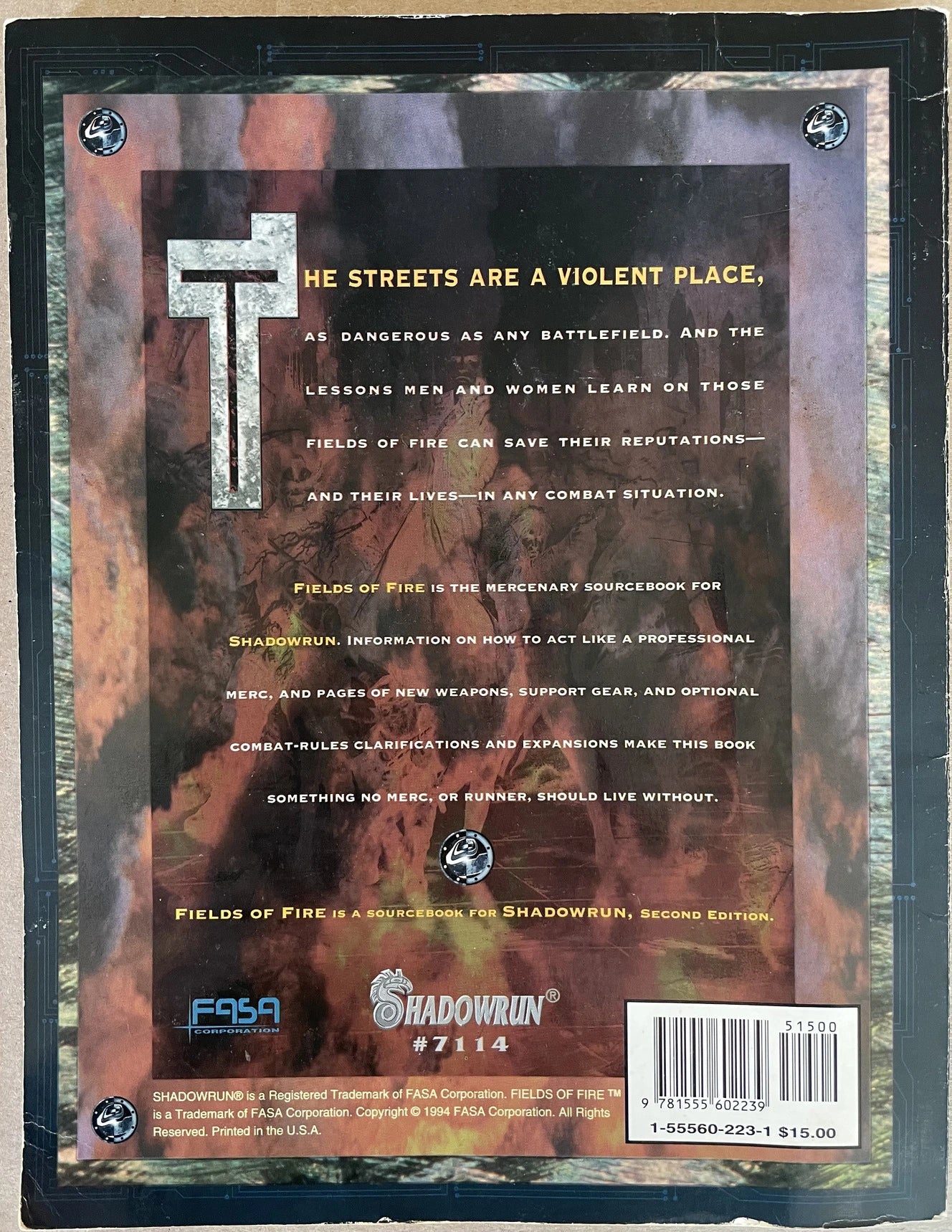 Fields of Fire 7114 Shadowrun FASA - Lichyard Games