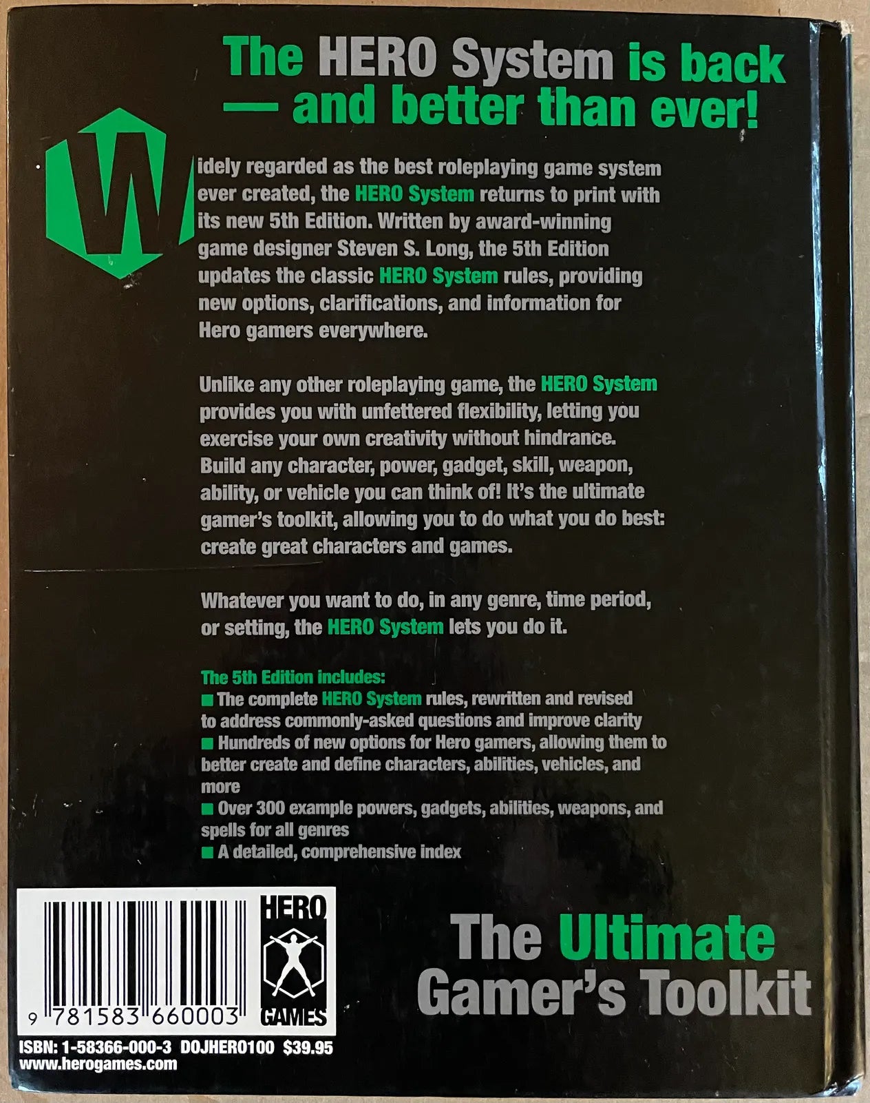 Hero System The Ultimate Gamer's Toolkit 5th Edition - Lichyard Games