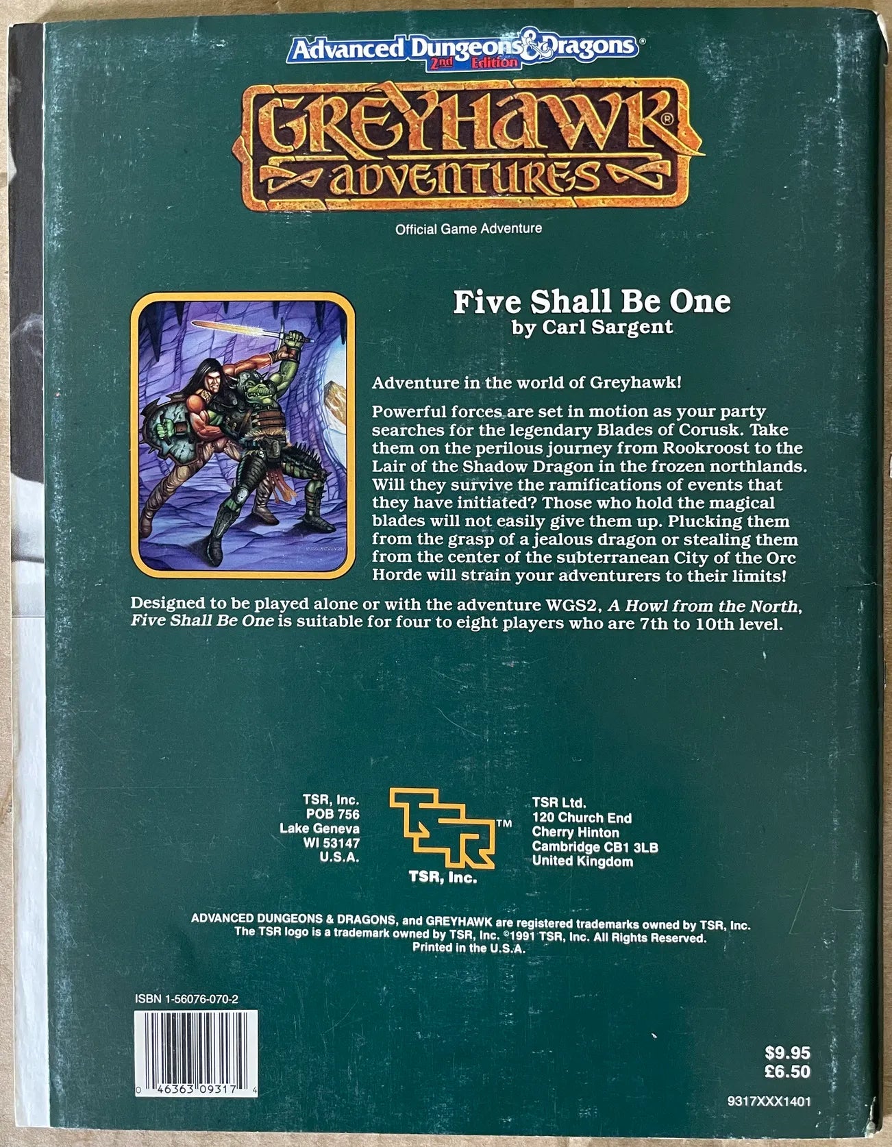 Five Shall Be One Greyhawk Adventures WGS1 9317 AD&D 2e - Lichyard Games