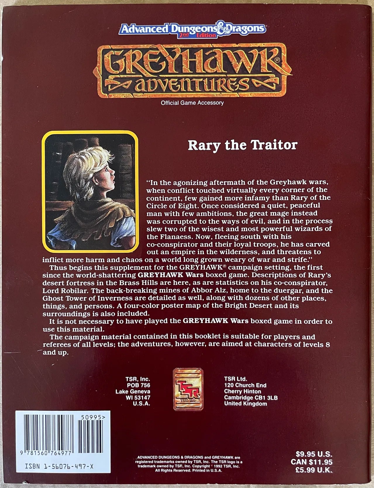 Rary the Traitor WGR3 9386 Advanced Dungeons & Dragons 2e - Lichyard Games