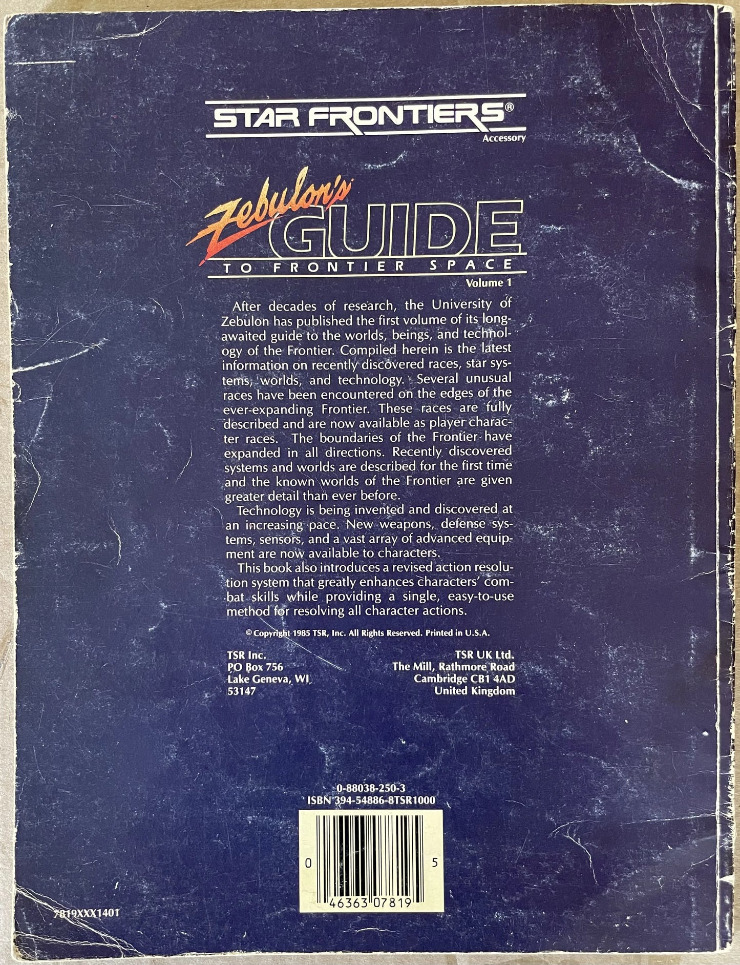 Zebulon's Guide to Frontier Space Star Frontiers SFAC3 7819 - Lichyard Games