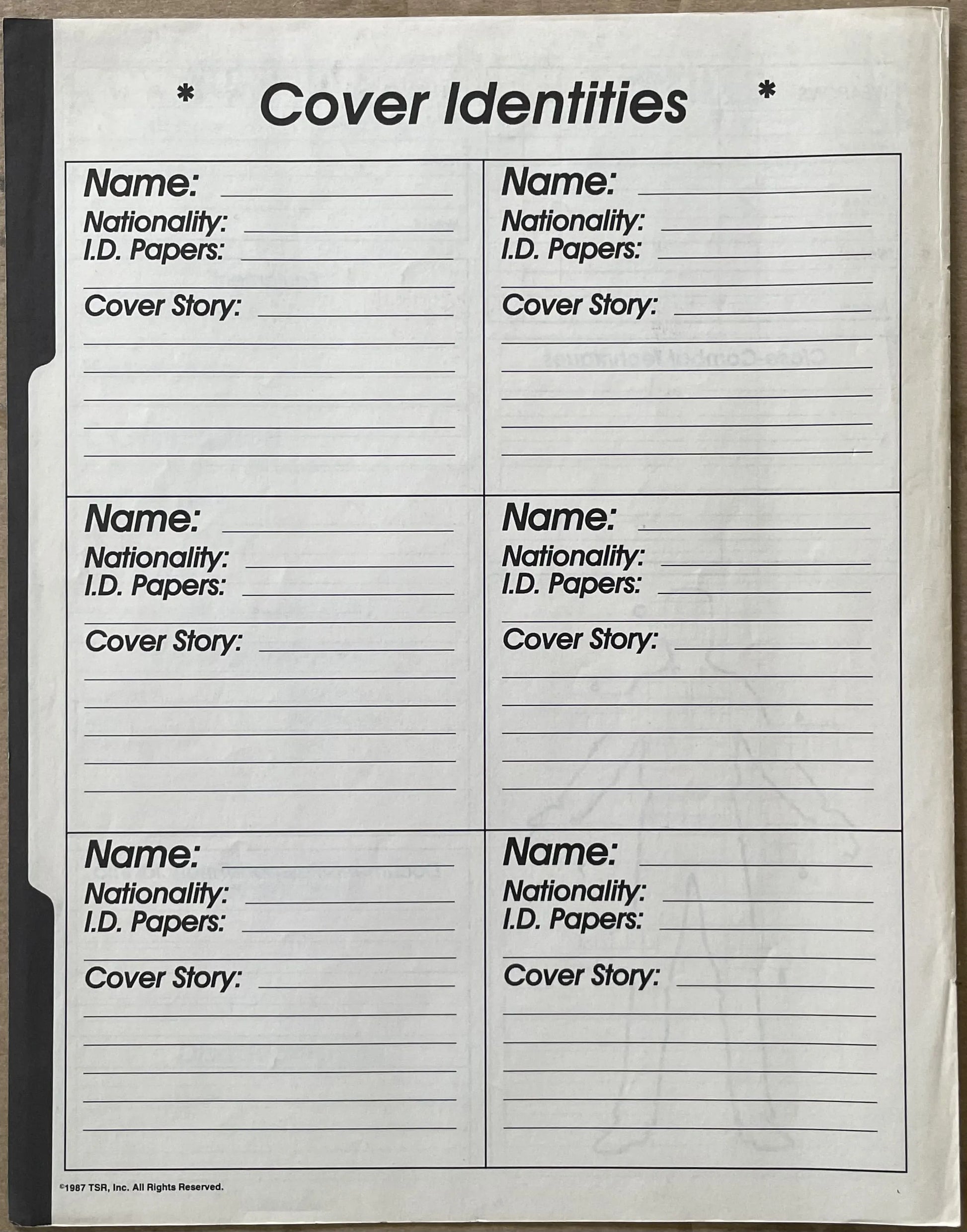 Administrators Guide Top Secret/S.I. - Lichyard Games