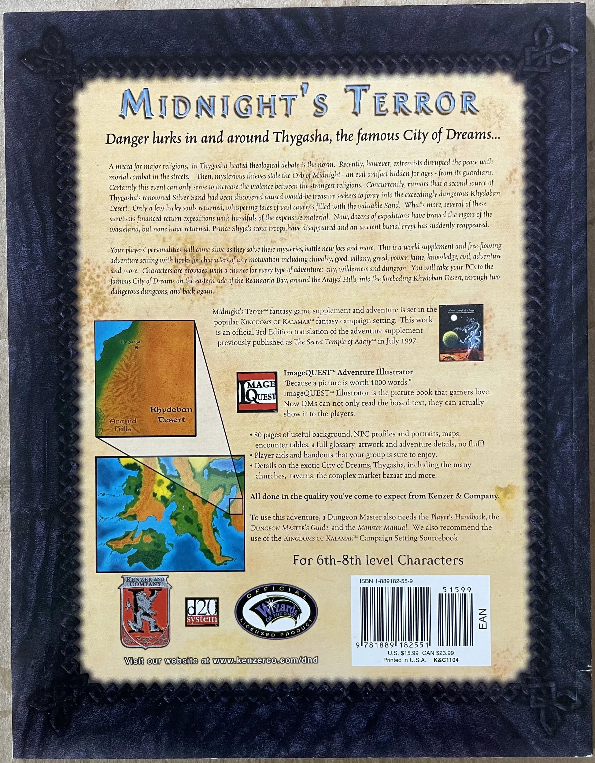 Midnight's Terror Kingdoms of Kalamar D&D 3e - Lichyard Games