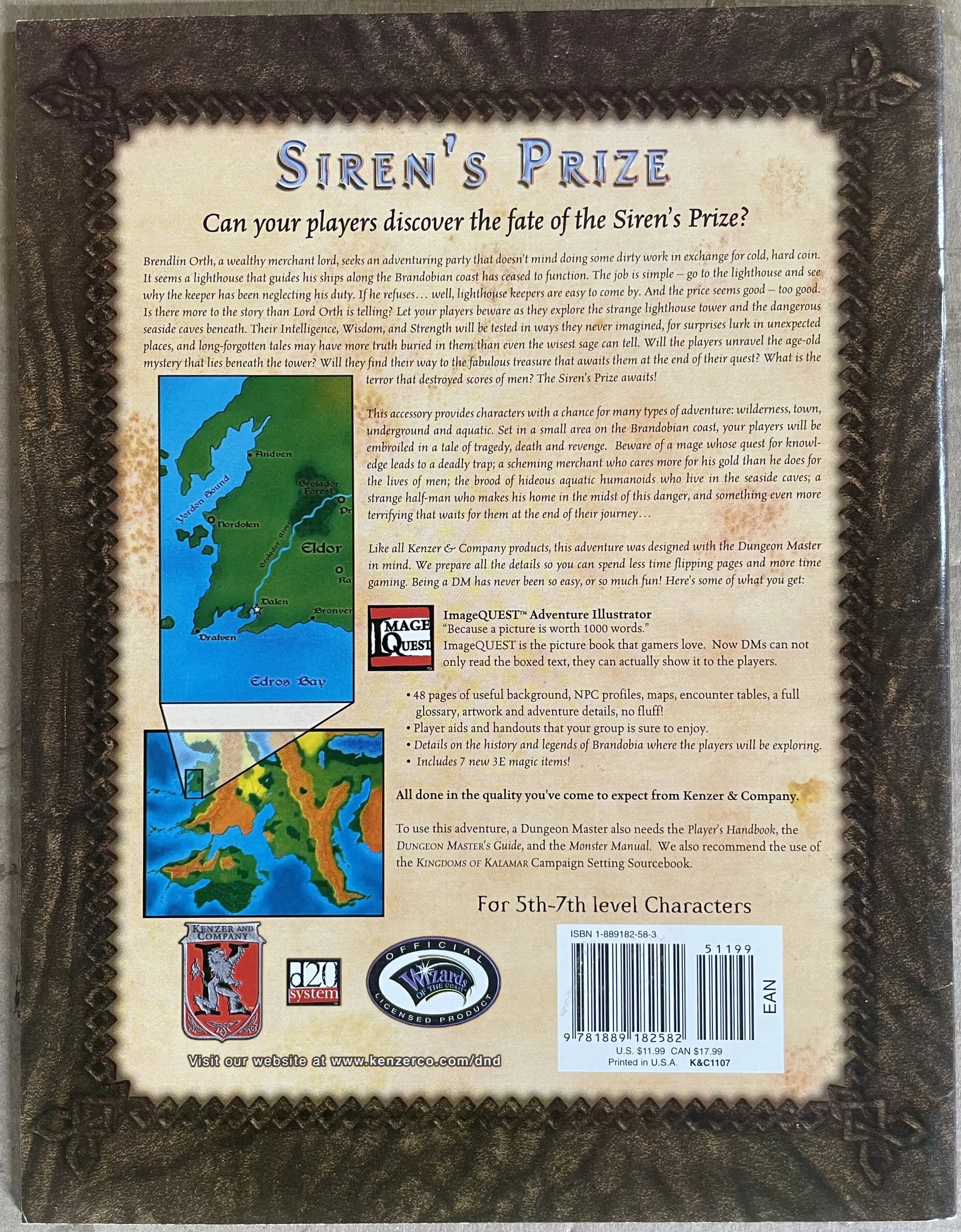 Siren's Prize Kingdoms of Kalamar D&D 3e - Lichyard Games