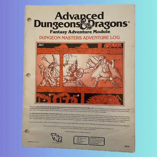 Dungeon Masters Adventure Log 9036 Advanced Dungeons & Dragons - Lichyard Games