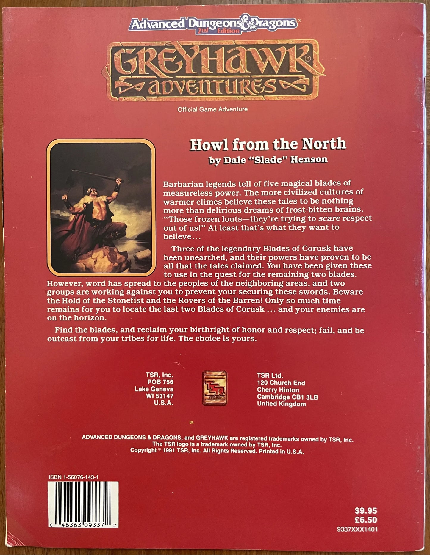 Howl From the North Greyhawk Adventures WGS2 9337 AD&D 2e - Lichyard Games