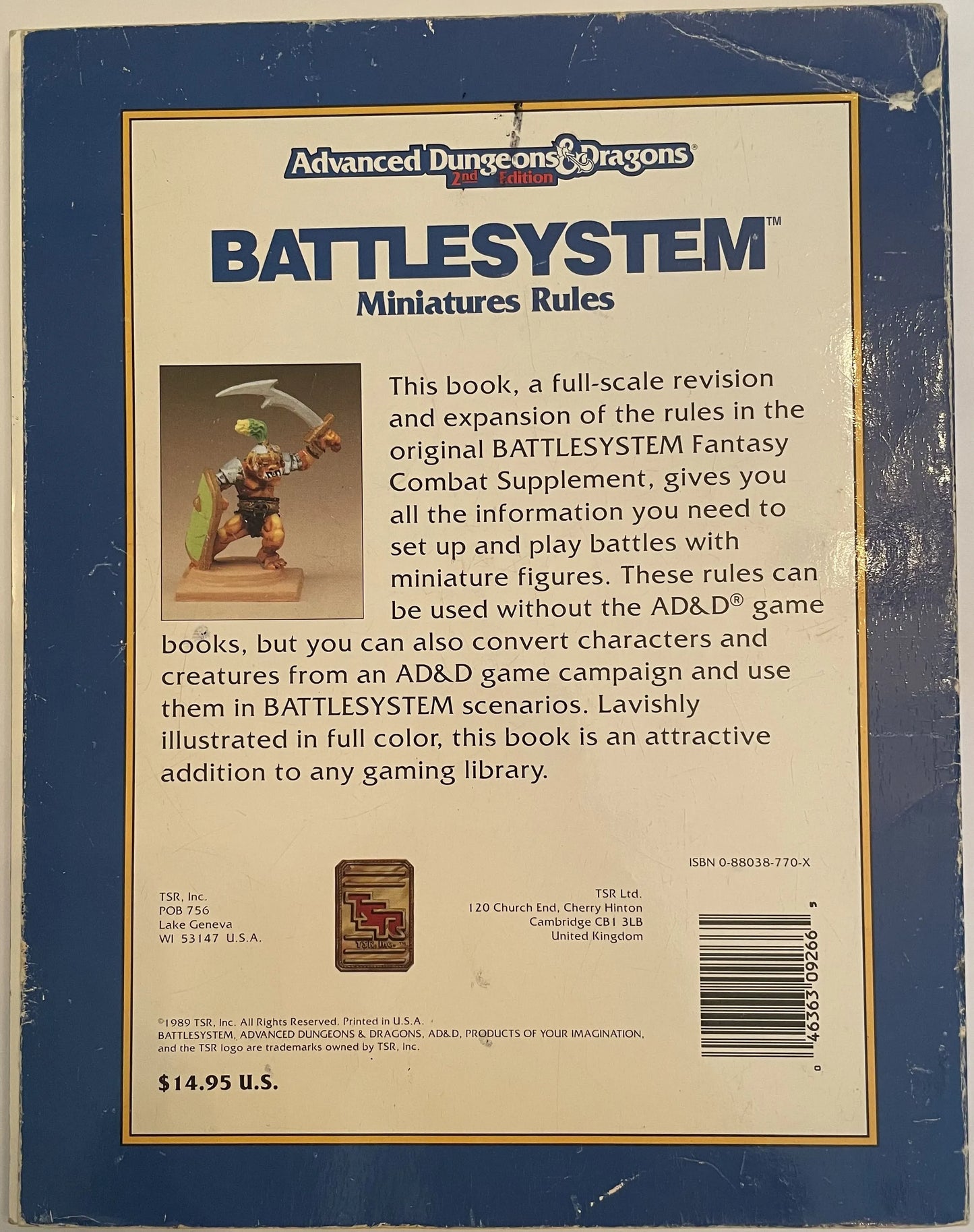 Battlesystem Miniatures Rules 9266 AD&D 2e - Lichyard Games