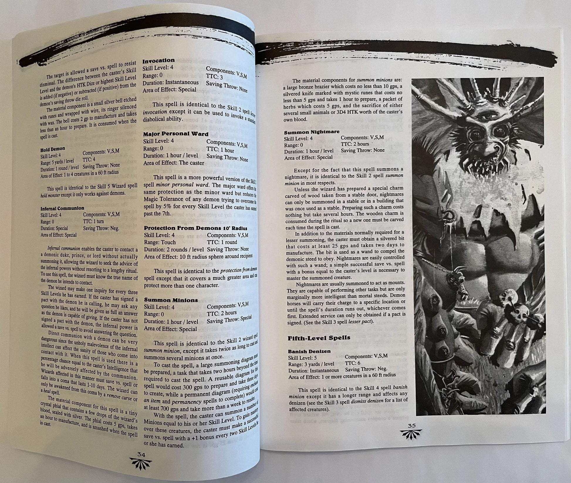 Demons Role Aids 752 Mayfair Games Advanced Dungeons and Dragons AD&D - Lichyard Games