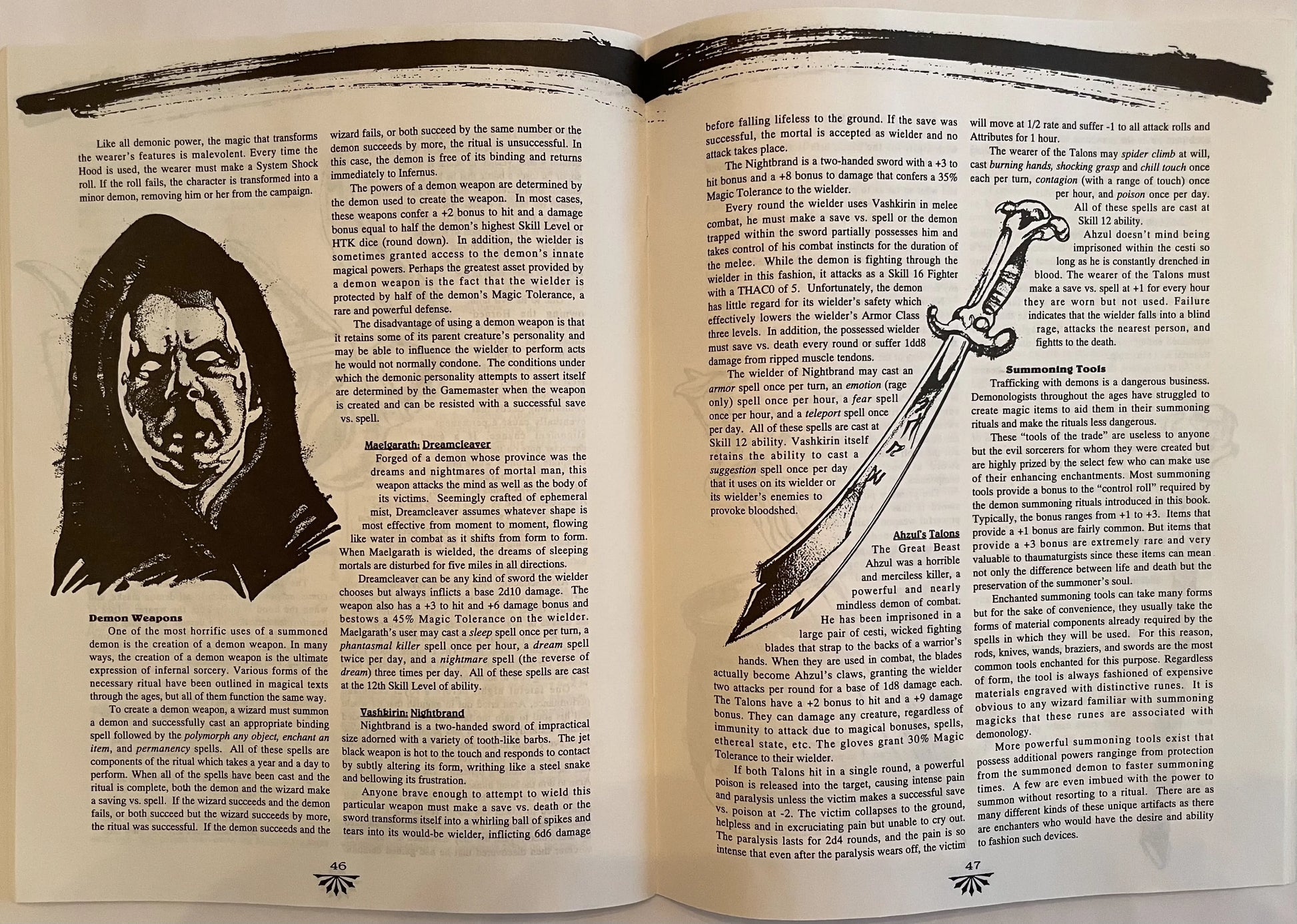 Demons Role Aids 752 Mayfair Games Advanced Dungeons and Dragons AD&D - Lichyard Games