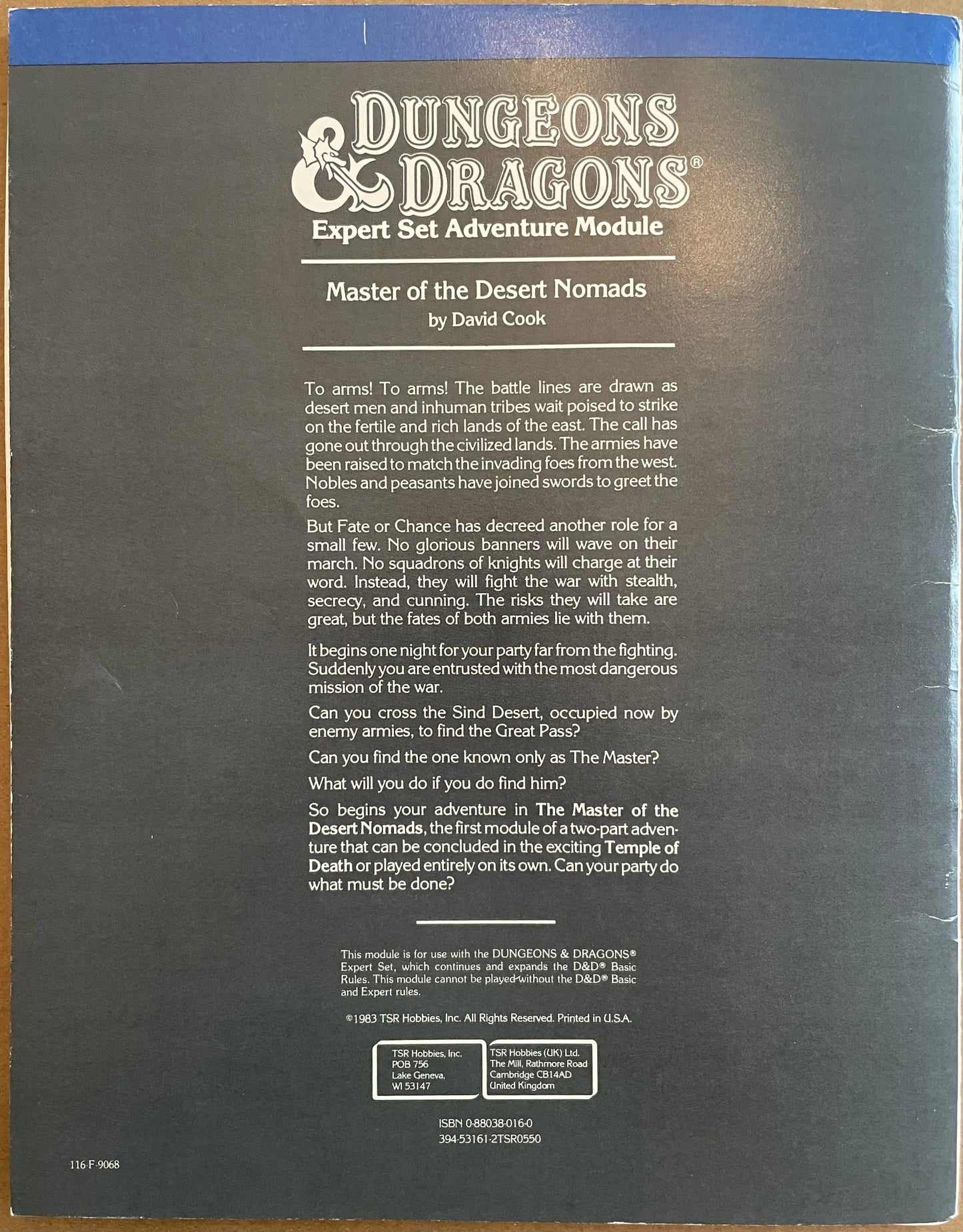 Master of the Desert Nomads X4 9068 Dungeons & Dragons - Lichyard Games