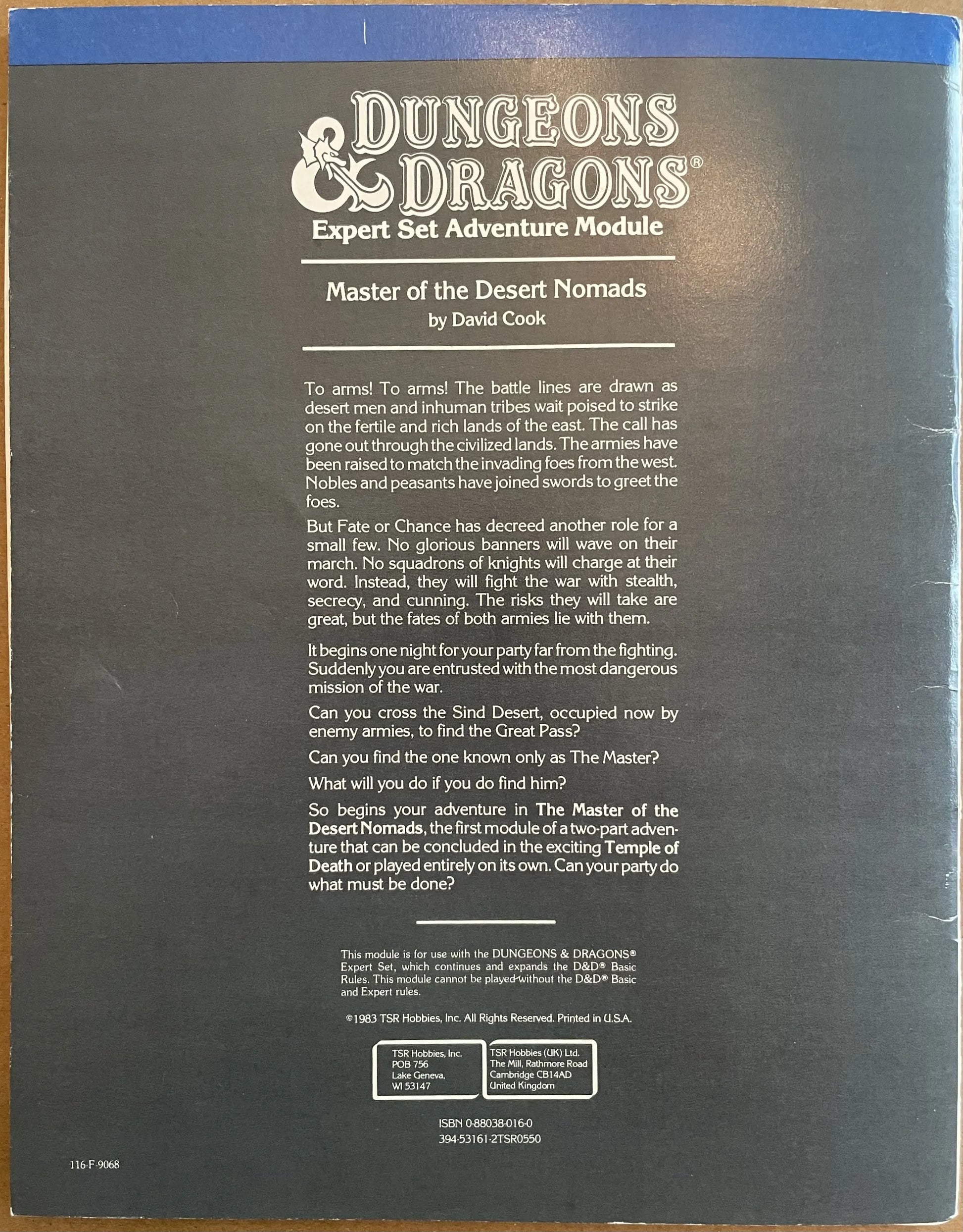 Master of the Desert Nomads X4 9068 Dungeons & Dragons - Lichyard Games