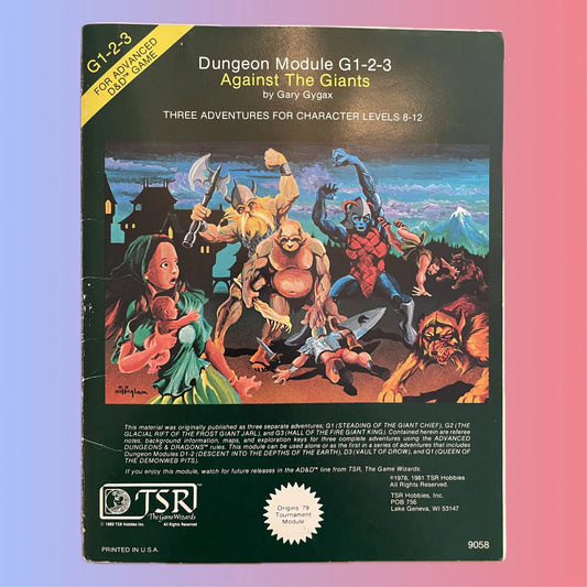 Against the Giants G1-2-3 9058 AD&D 1e - Lichyard Games