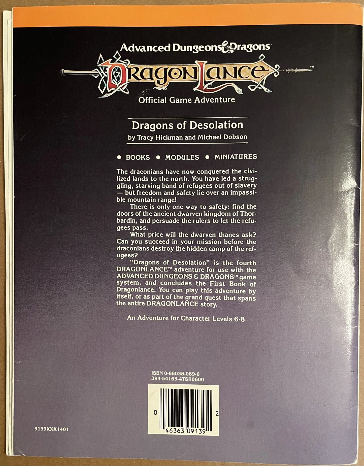 Dragons of Desolation Dragonlance DL4 9139 AD&D 1e - Lichyard Games