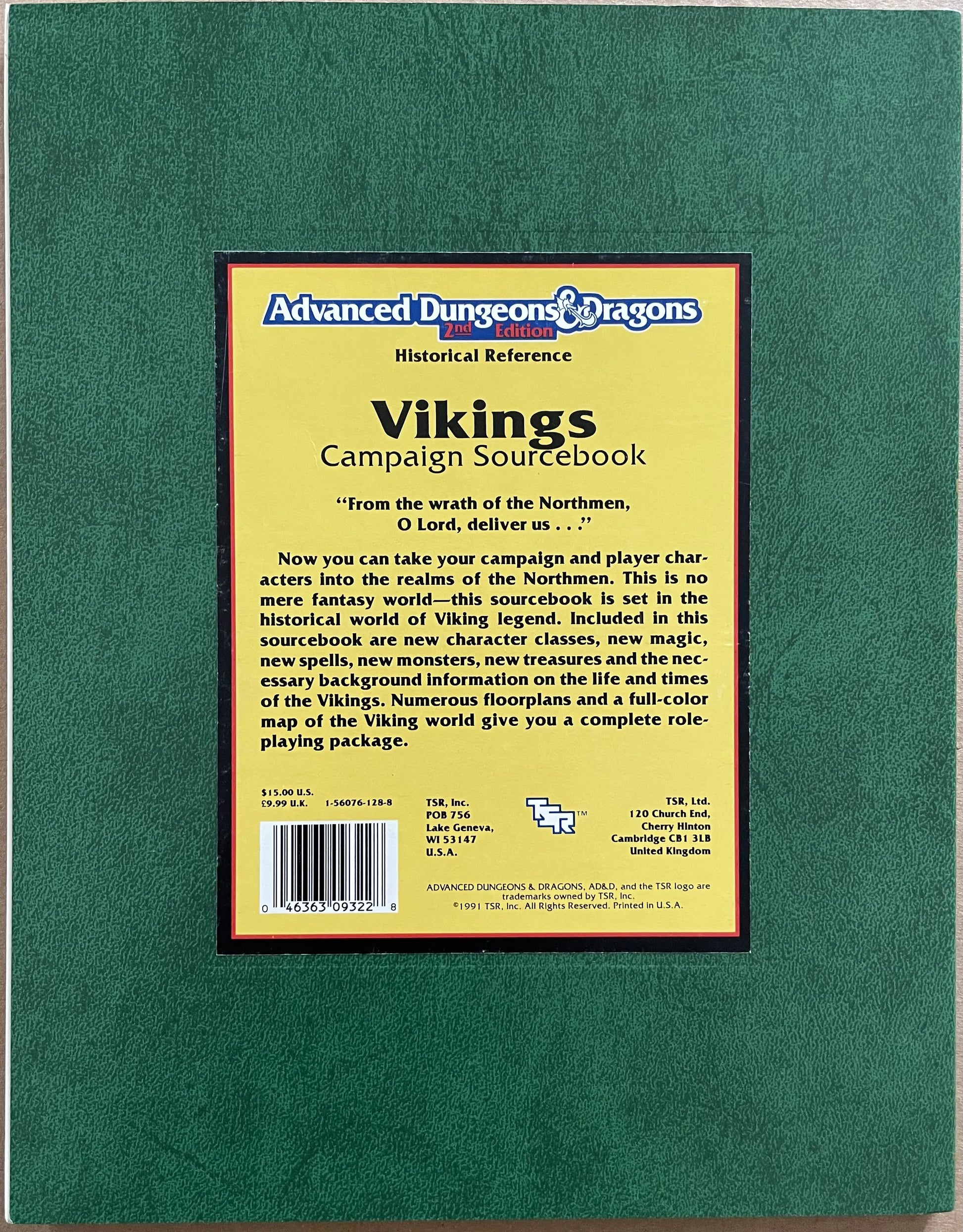 Vikings Campaign Sourcebook HR1 9322 AD&D 2e - Lichyard Games