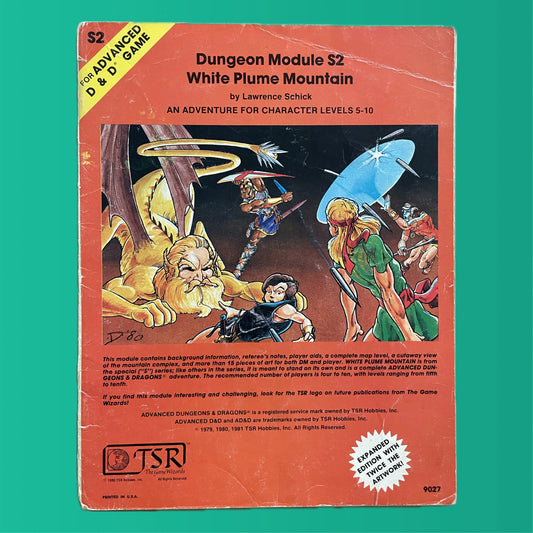 White Plume Mountain S2 9027 AD&D 1e - Lichyard Games