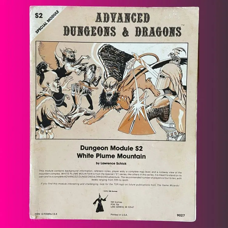 White Plume Mountain S2 9027 AD&D 1e (Monochrome) - Lichyard Games